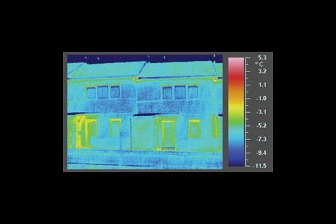 Thermal image of German PassivHaus